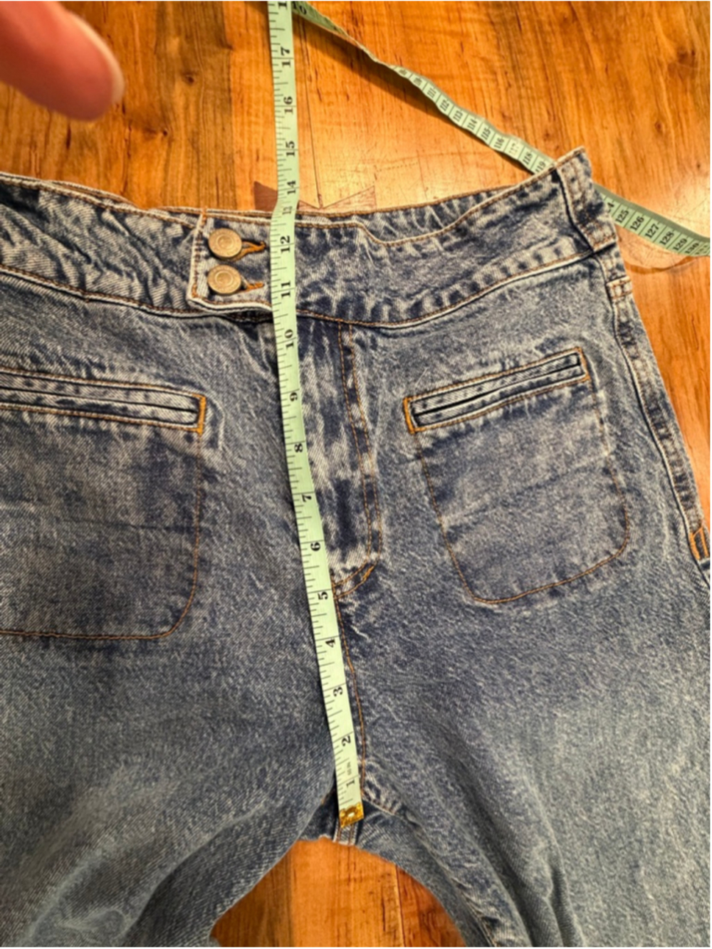 Habitual Wide Leg Denim Jeans High Rise Trouser Cargo Pockets Medium Wash 6/28 - Picture 9 of 13